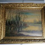 Tableau sous bois XIXème