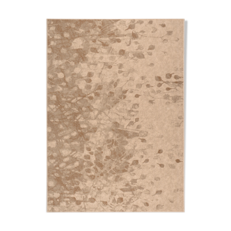 1.6x2.3 m beige and brown wool carpet