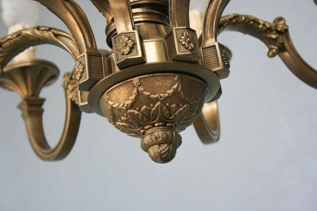 Chandelier bronze 8 branches