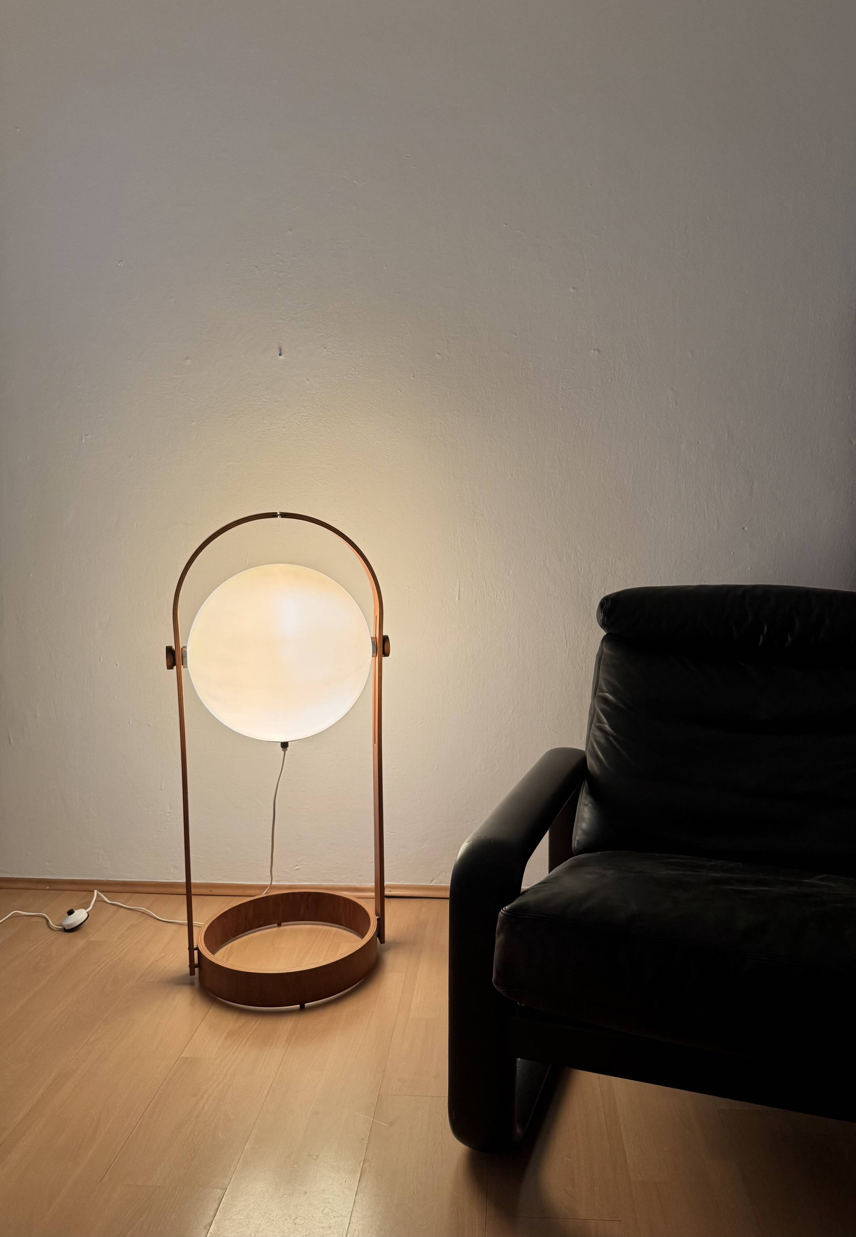 Walnut Floor Lamp by Temde