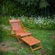 Vintage Japanese bamboo lounge chair & ottoman