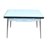 Table formica vert anis vintage