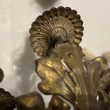 Vintage Italian Gold Gilded Tole Sconces, 1960s, Set of 2