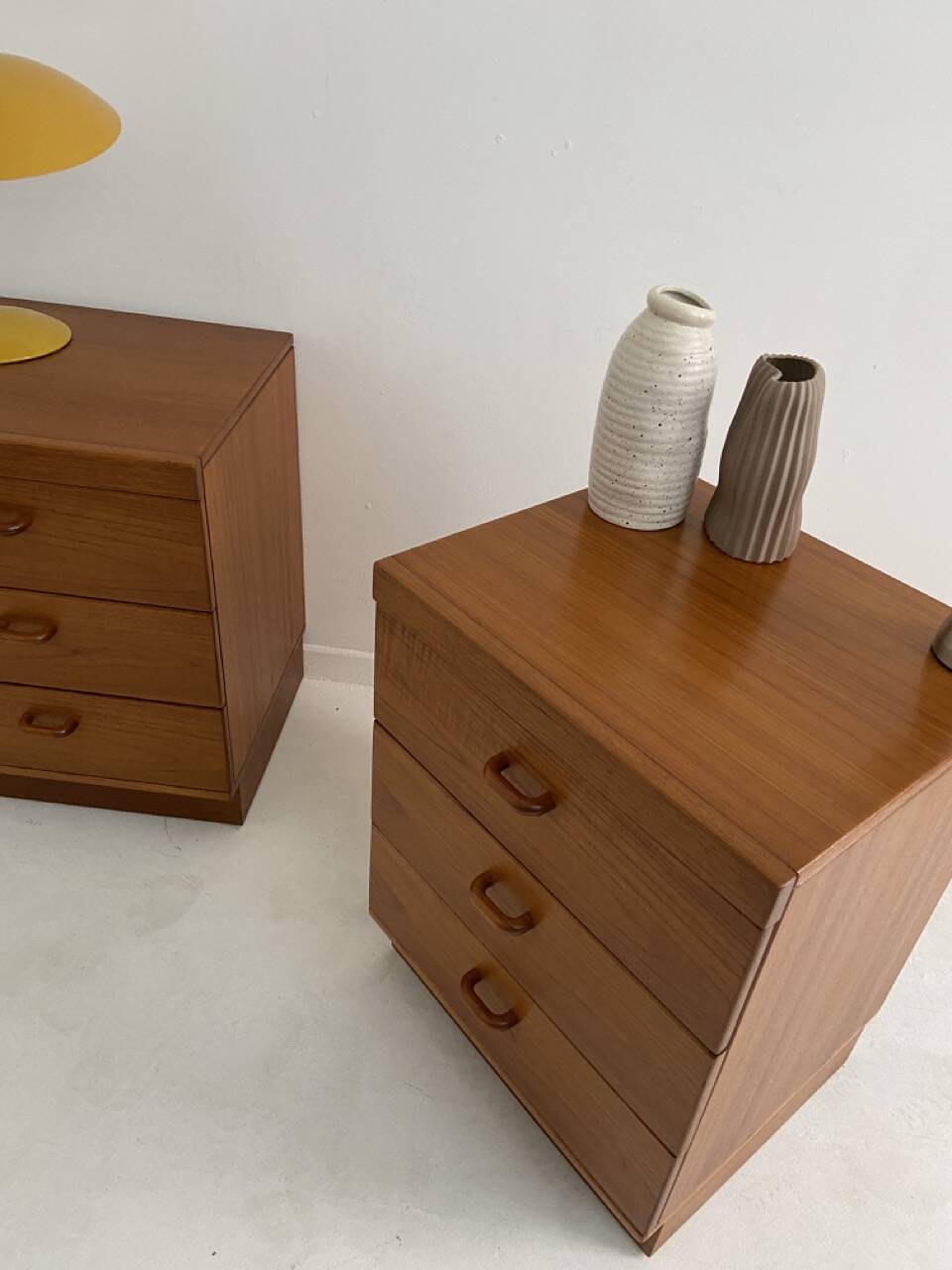vintage teak bedside tables