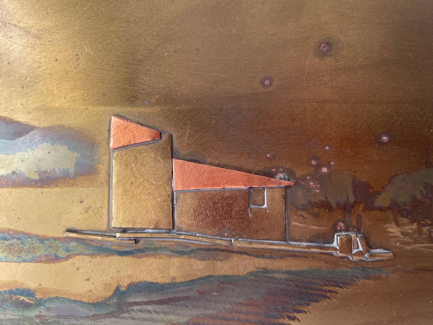 Tableau sur métal Port Grimaud