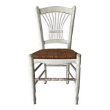 Vintage painted mulched lyre chair