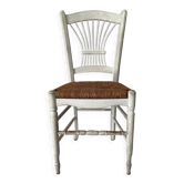 Vintage painted mulched lyre chair