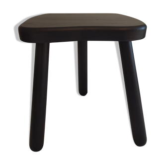 Tabouret tripode bois noir