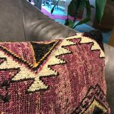 Handmade wool lumbar kilim pillow