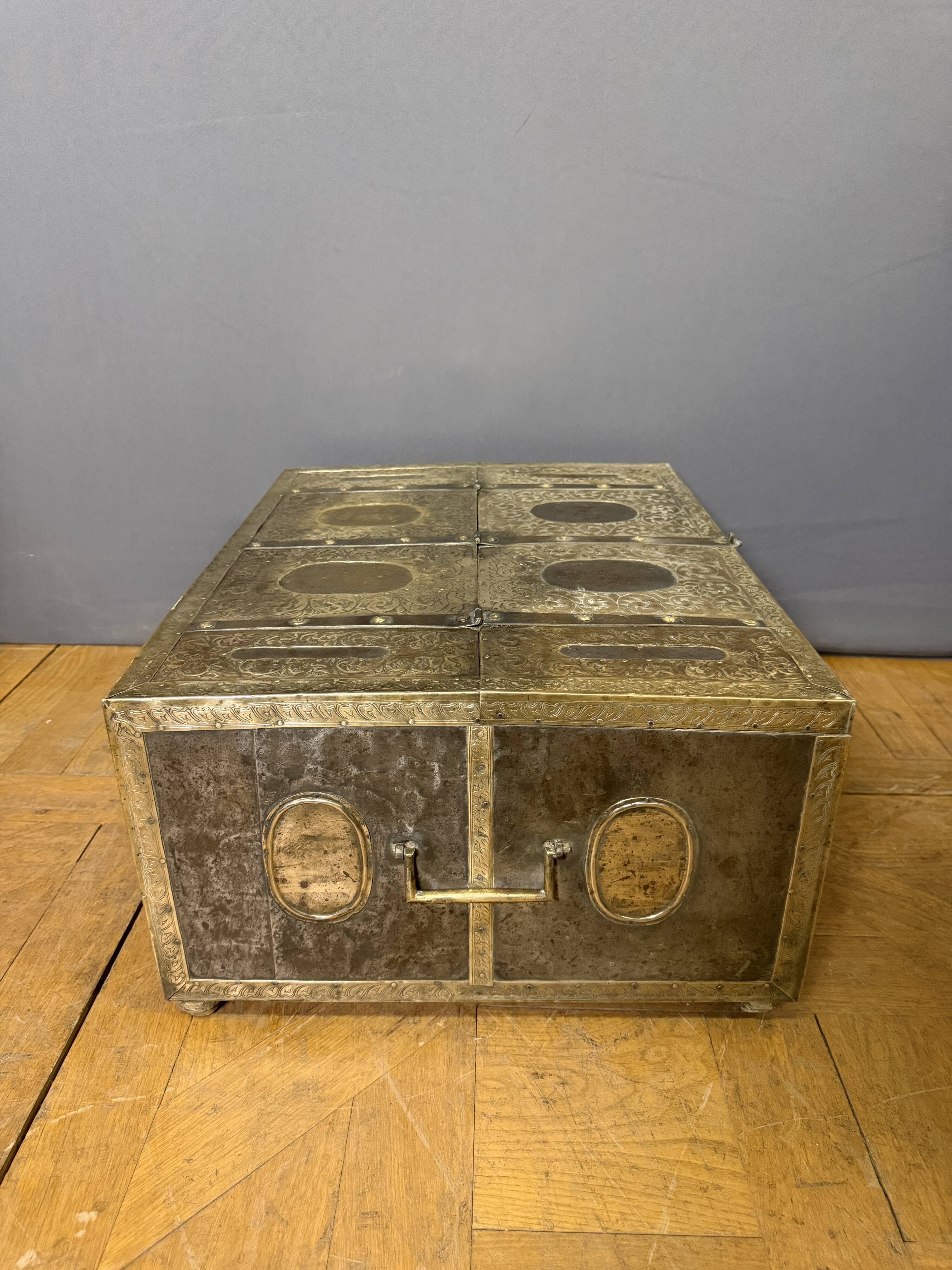 Wood, Metal and Brass Chest
