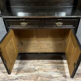 Blackened wooden sacristy sideboard from the Napoleon III period, circa 1850