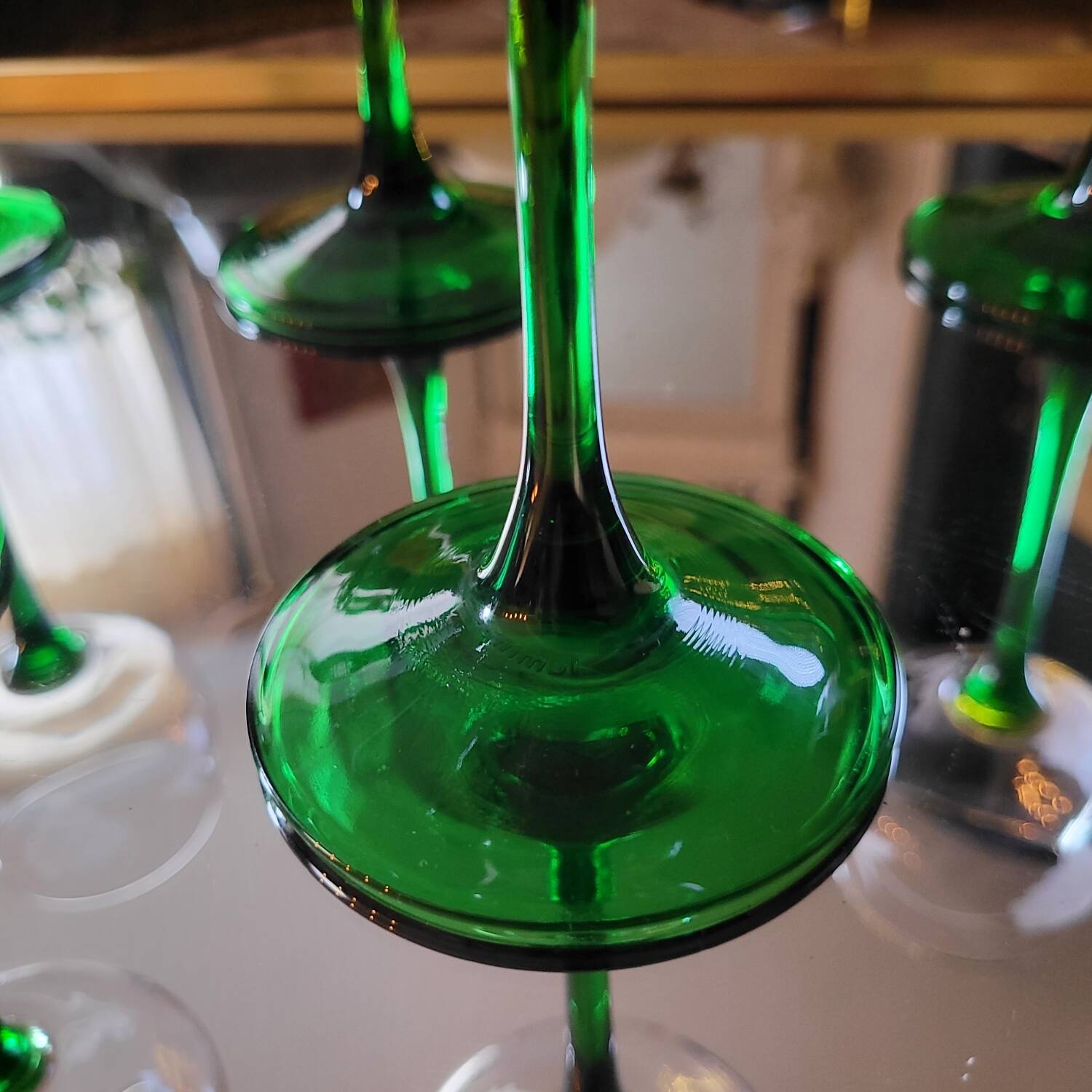 ​Suite de 6 verres Roemer à calice ciselé - Circa 1970