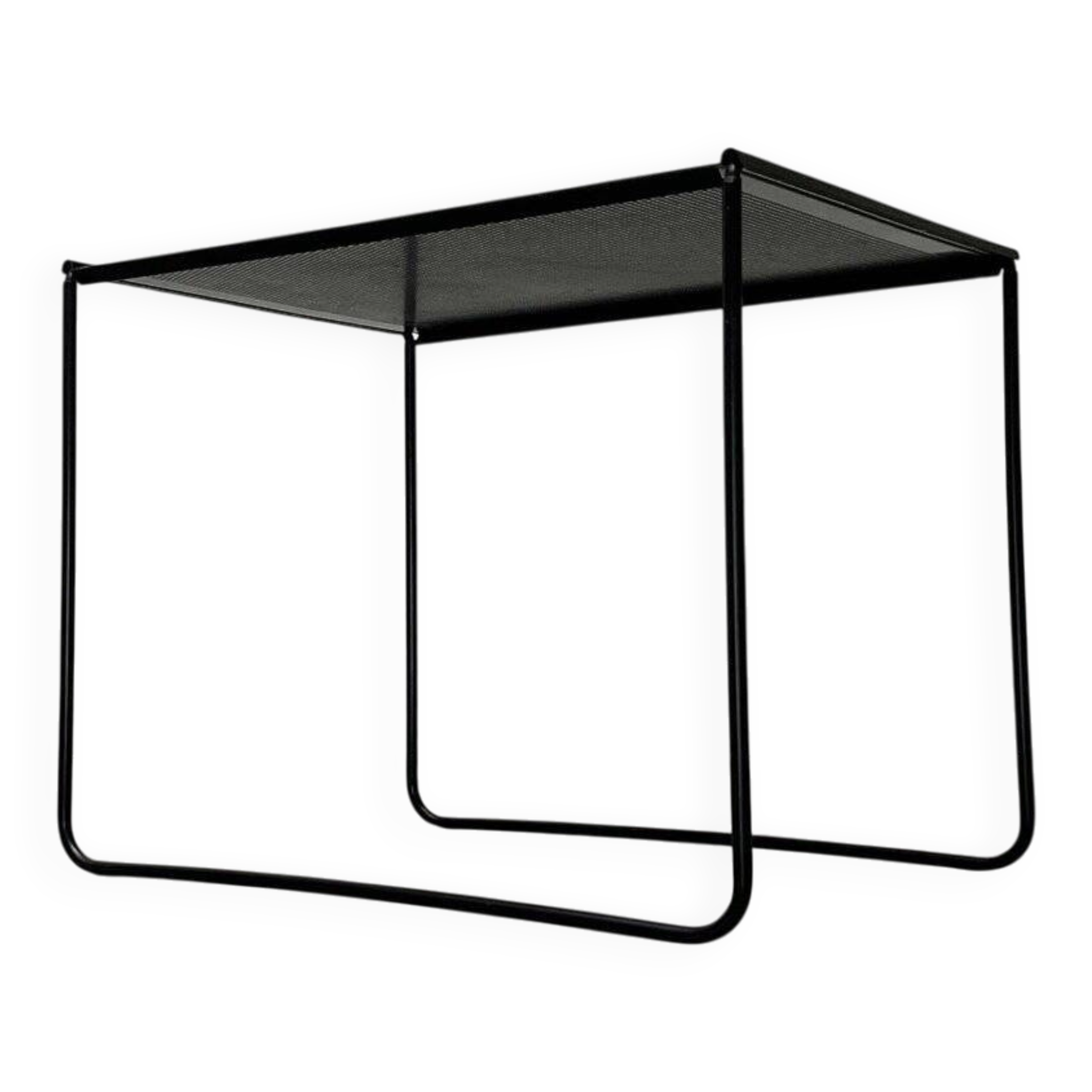 Table d'appoint postmoderne en métal perforé Ikea, années 1980