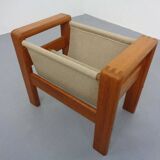 Danish Solid Teak Magazine Rack, 1960s