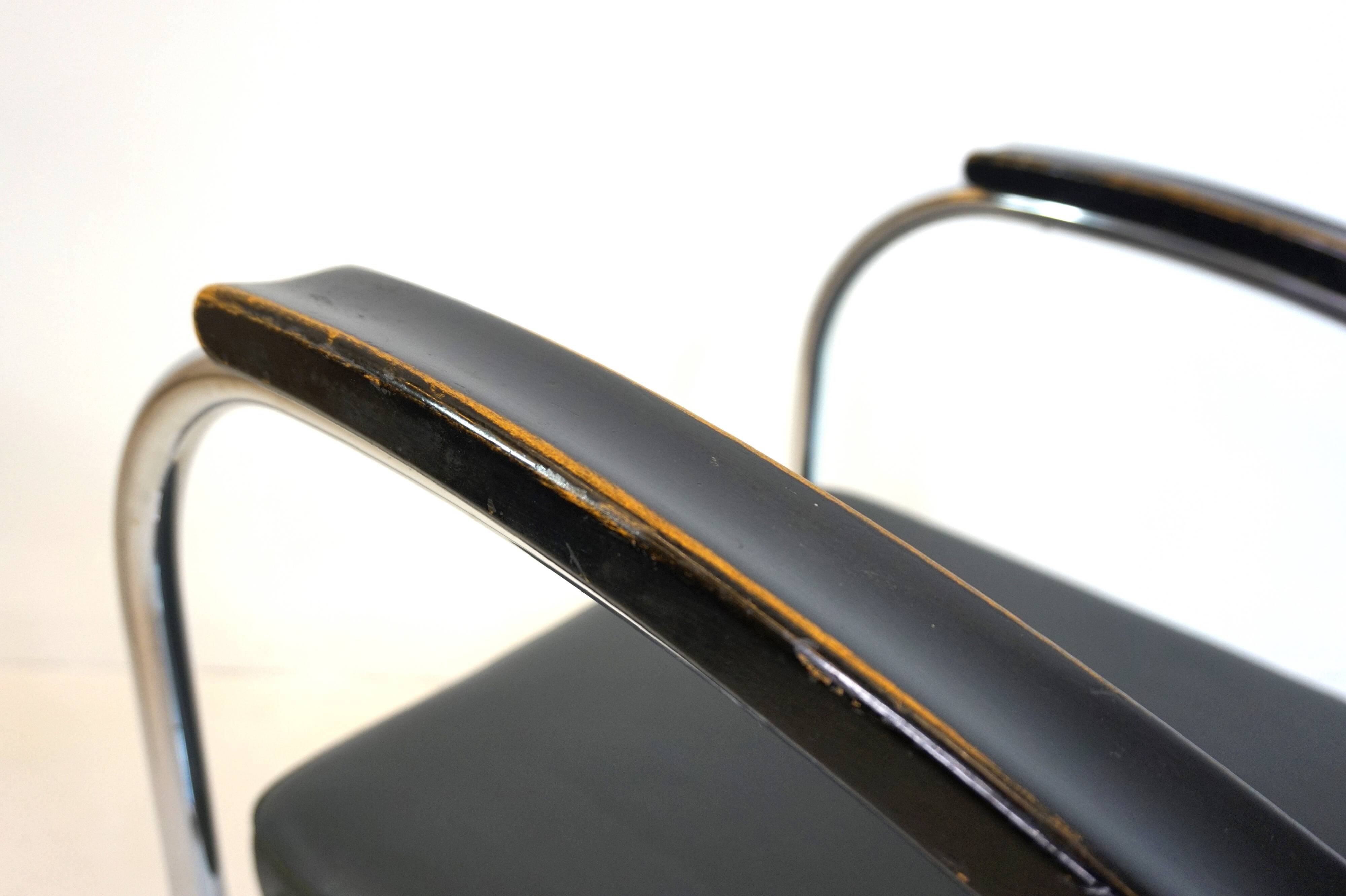 Fauteuil en acier tubulaire Mauser RS 7