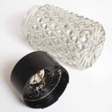 Molded glass cylinder ceiling light