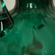 Vintage green blown glass jug vase