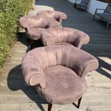 Four art deco armchairs