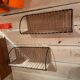 Pair rattan shelf vintage 50s