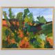 Swedish Oil on Canvas "Autumn Landscape" by Stig Hallblom, Vintage & Framed