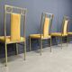 Vintage brass dining chairs by Belgochrom, 1970s