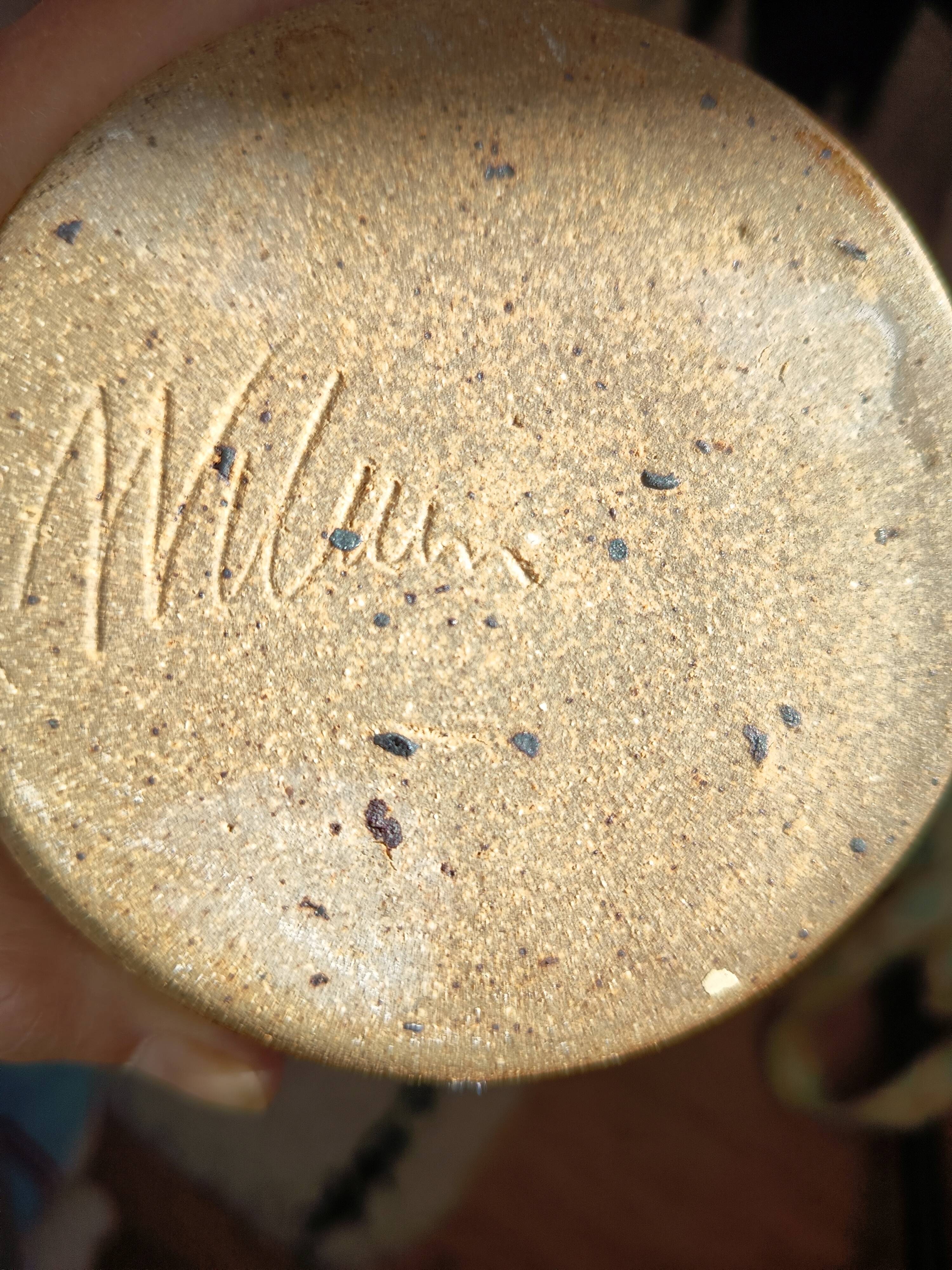 Pyrite stoneware vase, signed Jacques Vilain, La Borne, 1960s-70s.