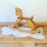 Vintage wooden rocking horse