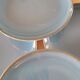 6 blue dessert plates