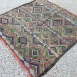 Antique Moroccan Kilim Rug 112x112cm