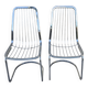 Set of 2 chrome metal chairs, Italian style from the 1970s.