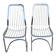 Set of 2 chrome metal chairs, Italian style from the 1970s.