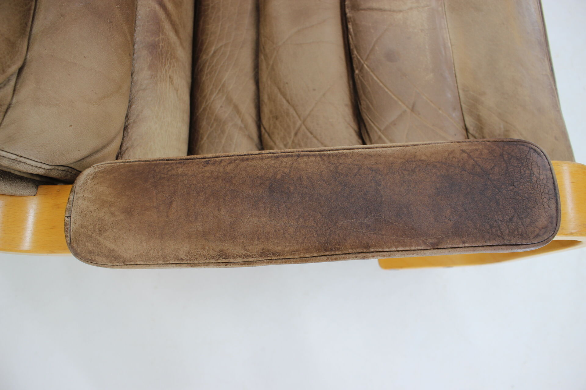 1970s Pair of Yngve Ekström "Contino" Leather Armachair,Sweden