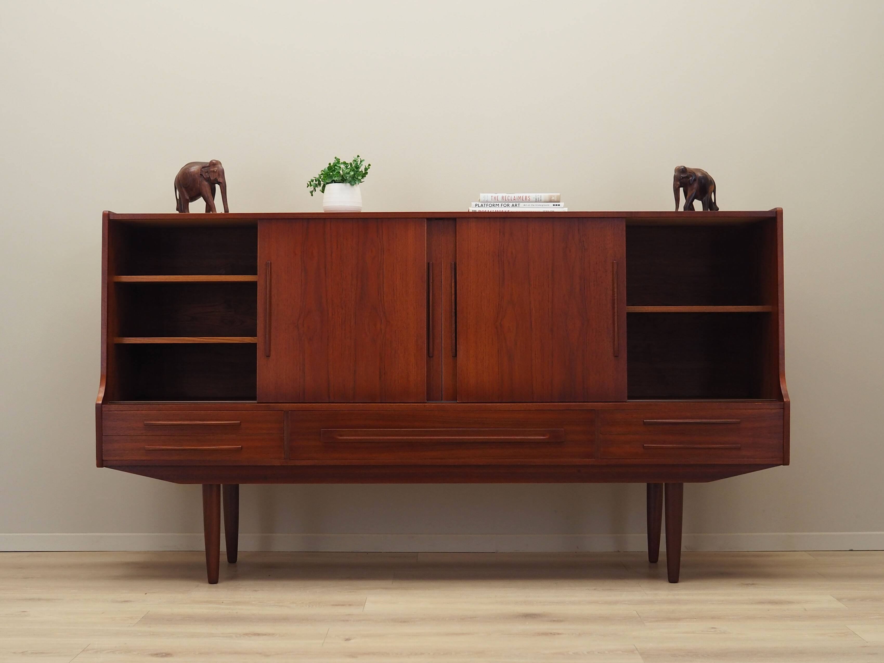 Teak highboard, Danish design, 1960s, production: Denmark