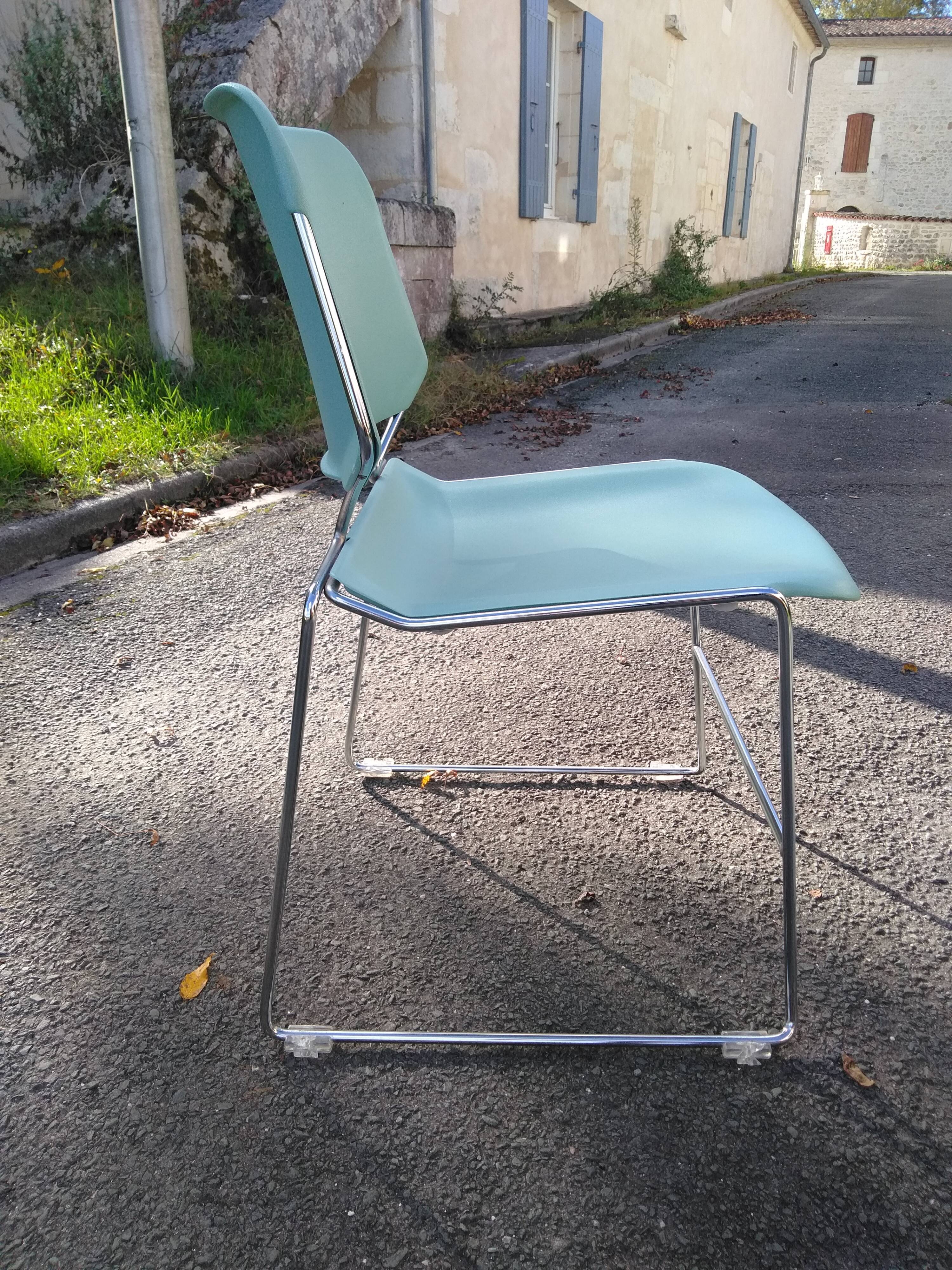 Chairs Eurosit sled design Matrix Krueger 1980