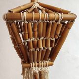 Suspension bambou et macramé. Espagne, années 1980.