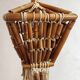 Lámpara de techo de bambú y macramé. Spain, 1980s.