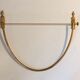 Miroir ovale pivotant en laiton doré 1940/1950 de style néo-classique 40x70cm
