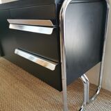 Vintage metallic sideboard in the Bauhaus style of the 70s