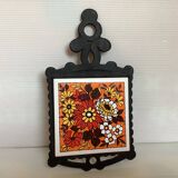 Yellow-orange teapot trivet Japan