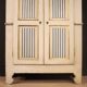 Antique lacquered and gilded Italian wardrobe in Louis XVI style from 19th century