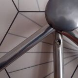 Vintage aluminum wall coat rack.