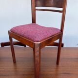 Teak wood dining table with 6 vintage rosewood chairs