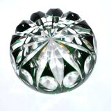 Saint-Louis crystal ashtray with green lining Overlay Ambassador model