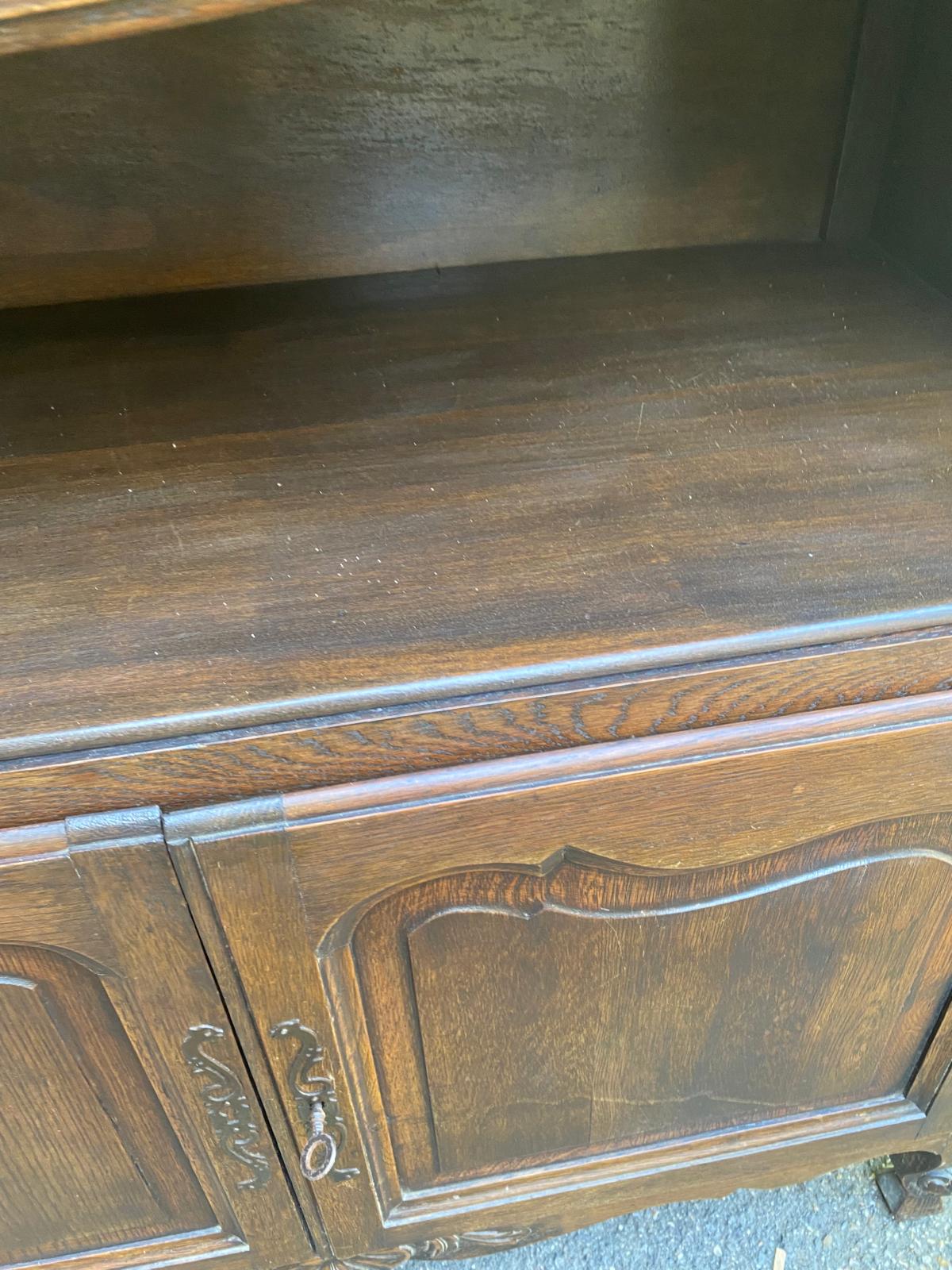 Louis XV buffet in dark oak from the 1930s.