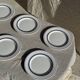 Set of 10 small dessert plates in Italian ceramic Total rim b