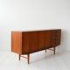 Vintage Scandinavian Teak Sideboard with Striking Grain