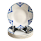 Lot de 6 Assiettes Creuses Art Déco - Moulin des Loups Orchies - Modèle PAX