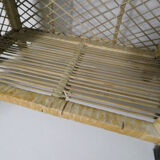 Rattan library shelf