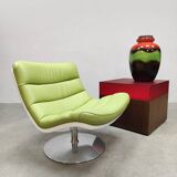 Table d'appoint vintage en bois et acrylique avec caisson lumineux « Lumière rouge »