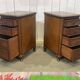 Pair of English mahogany bedside tables from the early 20th century